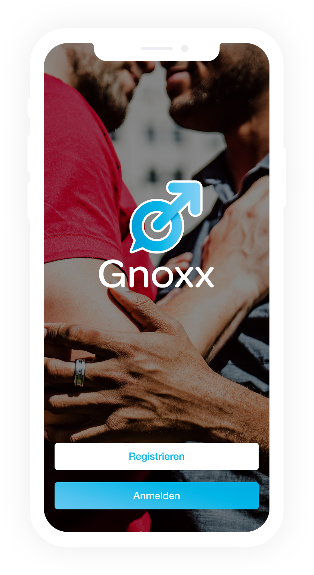 Gnoxx instant-messaging app shown on a smartphone, developed by Appitioner